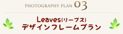 Leaves(リーブス)デザインフレームプラン