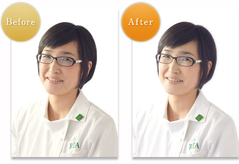 ランディング、表情作りBefore&After