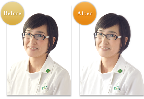 ランディング、表情作りBefore&After