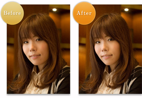 ランディング、表情作りBefore&After